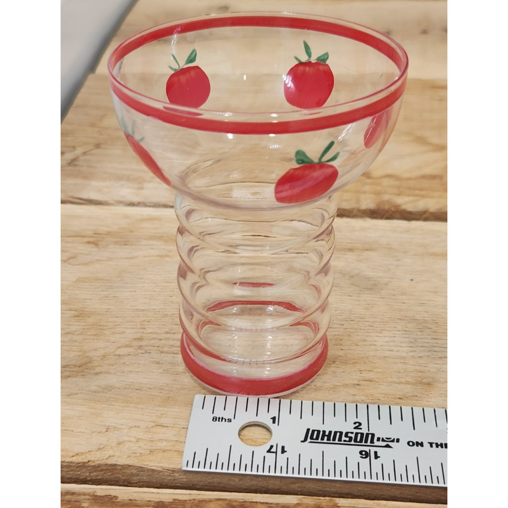 Vintage Dunbar Aramis Ring Tomato Juice Glass Set of 2 Approx 4 inches tall - Picture 6 of 16